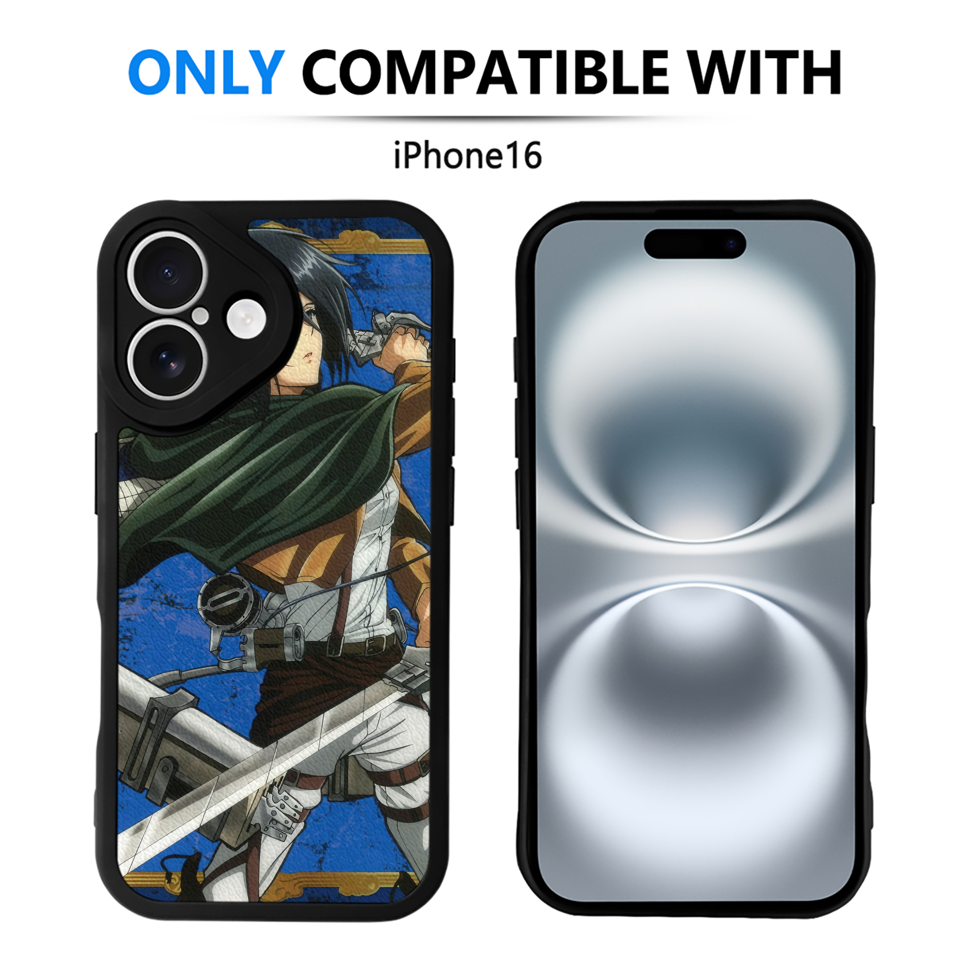 （画像用） 進撃の巨人 Attack on Titan 【iPhone 16シリーズ対応】シリコンスマホケース（レザー調） 材質：シリコン